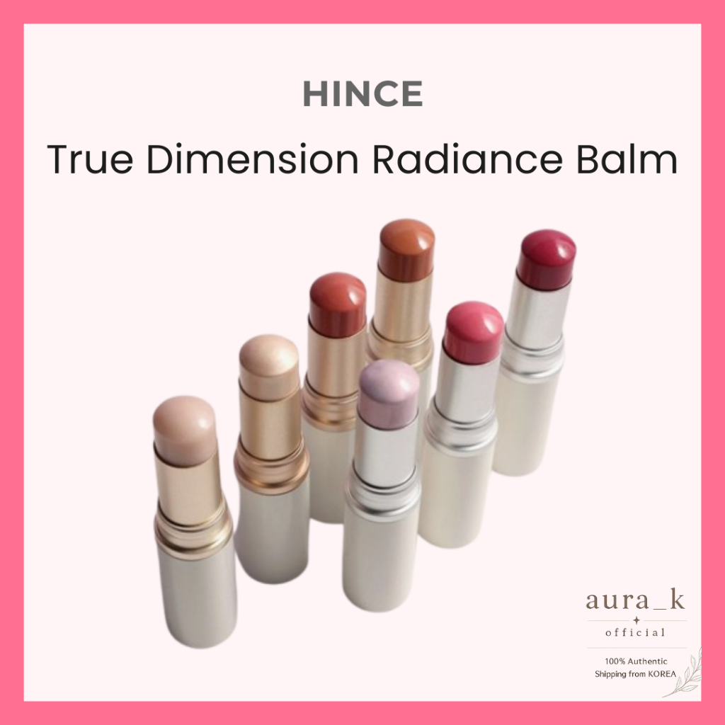 HINCE True Dimension Radiance Balm (7 màu) phát sáng Kem đánh dấu phấn má hồng trang điểm Hàn Quốc K
