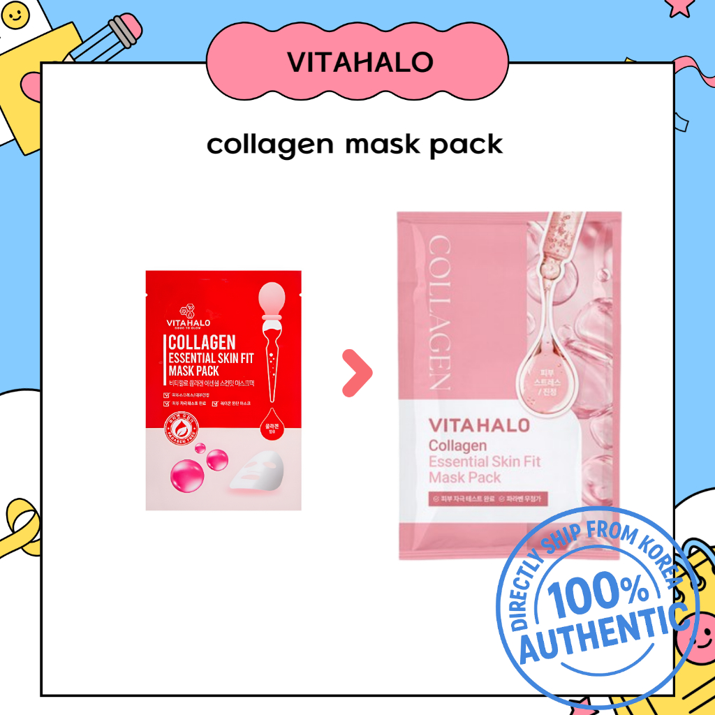 Hàn Quốc MẶT NẠ GIẤY VITAHALO COLLAGEN 1 tờ