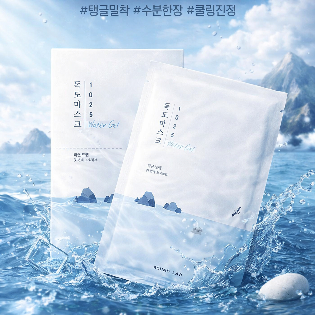 K-Beauty Round Lab 1025 Dokdo Moisture Water Gel Mask Pack