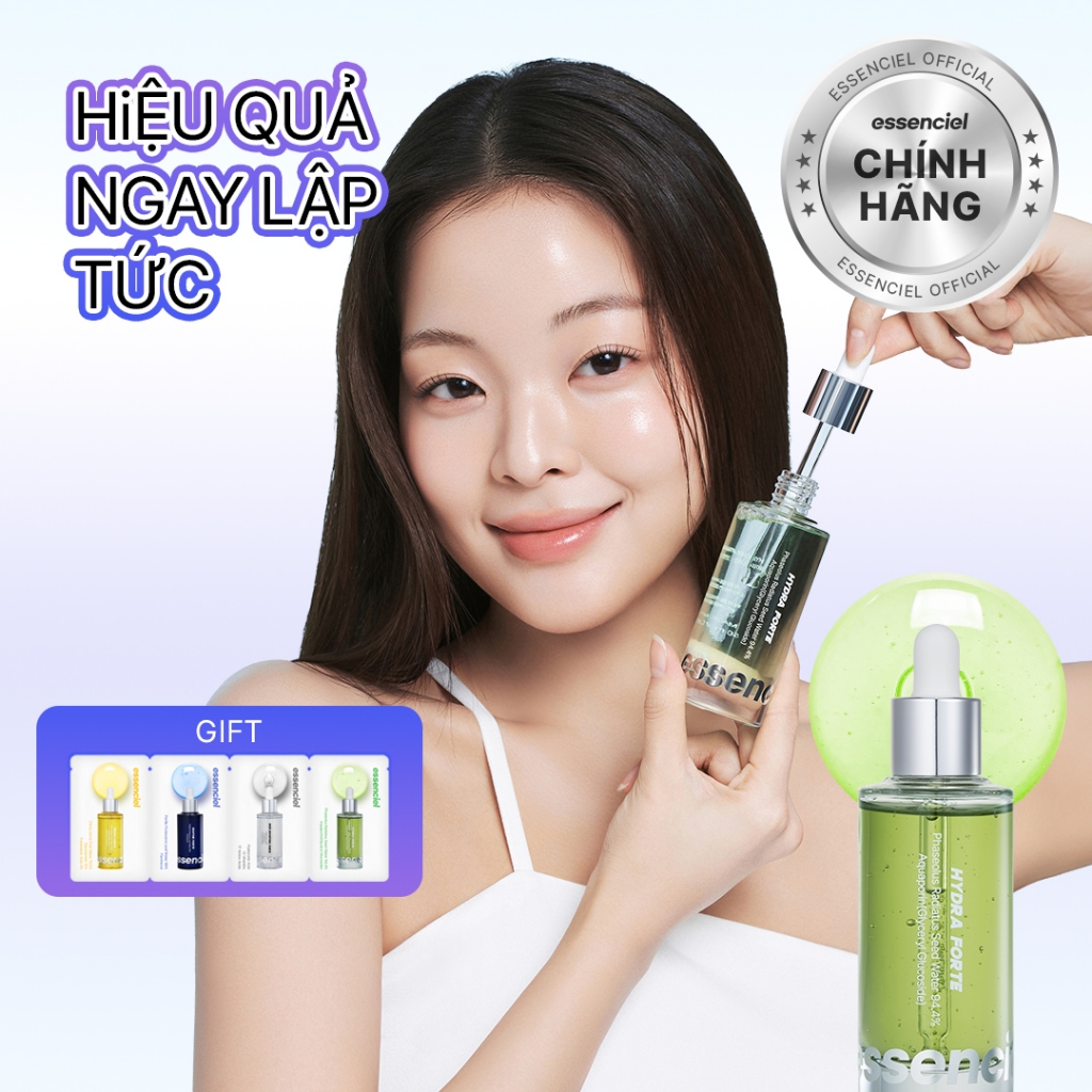 [Essenciel Chính Hãng] Serum Đậu Xanh Hydra Forte – Dưỡng Ẩm Sâu, Làm Dịu Da Kích Ứng, Căng Bóng & P