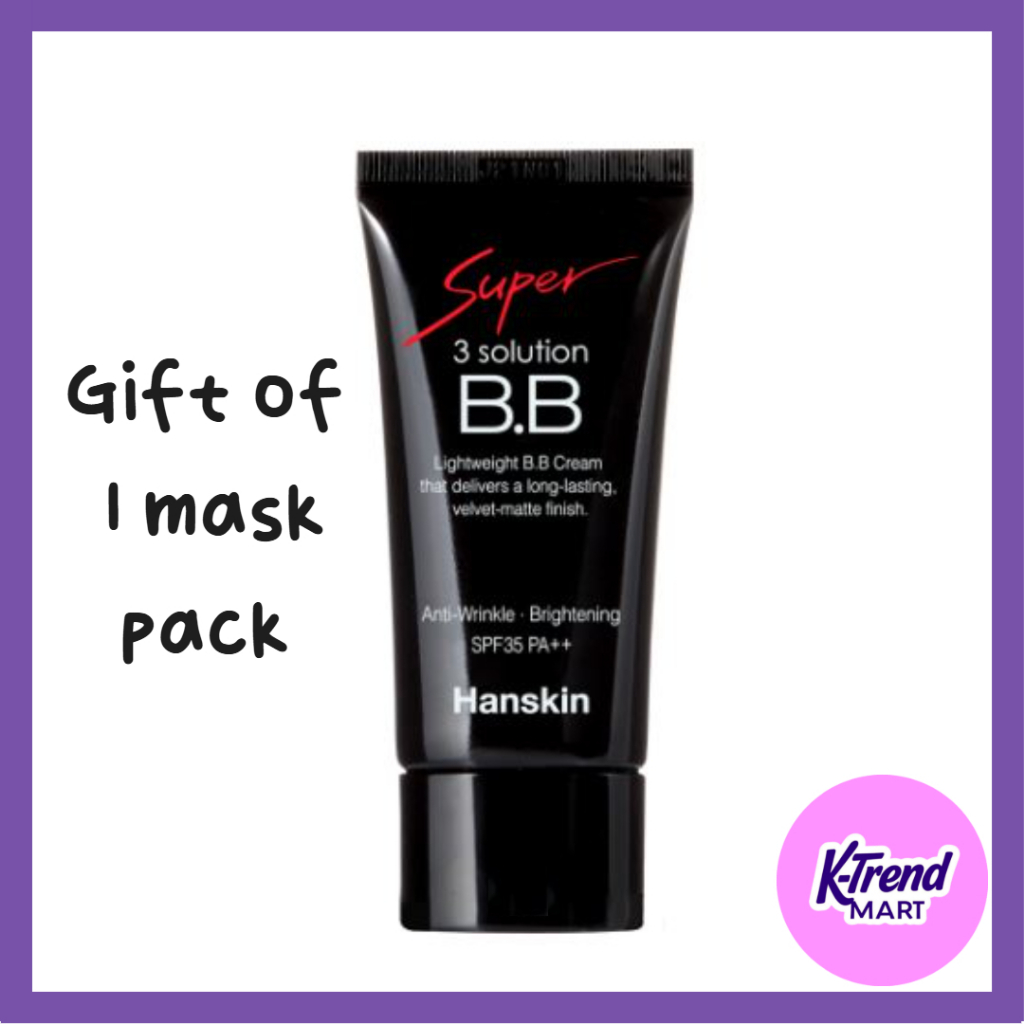 [BB MỚI / Original] Kem BB dưỡng HANSKIN Super Three Solution 30g