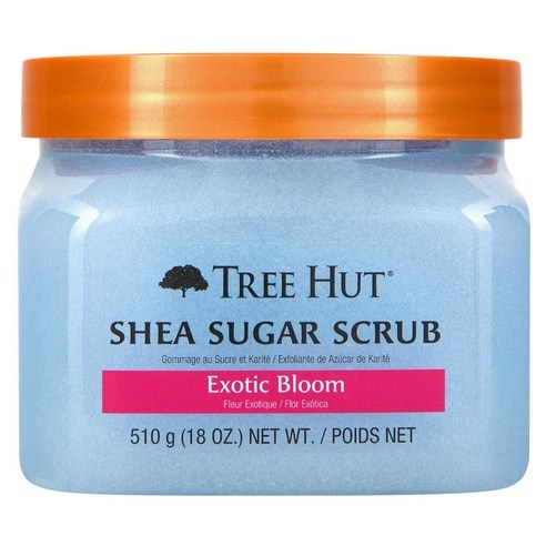 Tree Hut Exotic Bloom Shea Sugar Body Scrub 510g (18oz) – Chăm sóc cơ thể tẩy tế bào chết dưỡng ẩm c