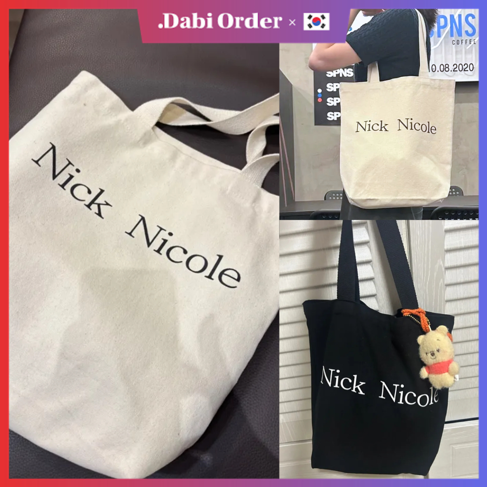 Túi tote Nick&Nicole vải canvas order chính hãng Hàn Quốc