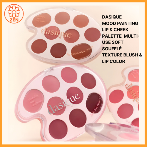DASIQUE MOOD PANTING LIP & CHEEK PALETTE – ĐA NĂNG MỀM SỬ DỤNG & MÀU LIP