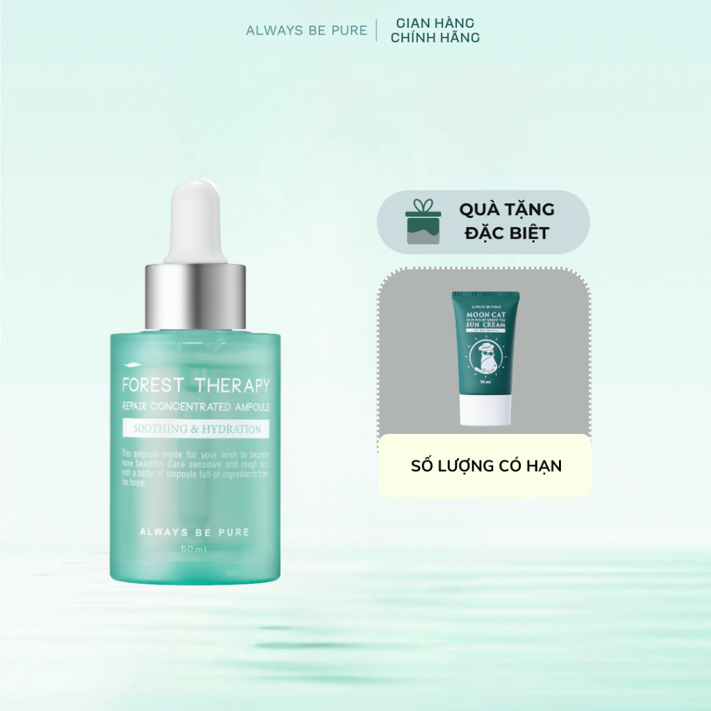 Ampoule làm dịu ngừa mụn ALWAYS BE PURE Forest Therapy Repair Concentrated Ampoule 50ml