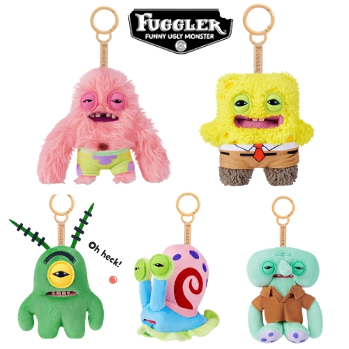 [FUGGLER] Vòng chìa khóa SpongeBob SquarePants _ 5 LOẠI/ sản phẩm KR chính hãng/ vật phẩm hot