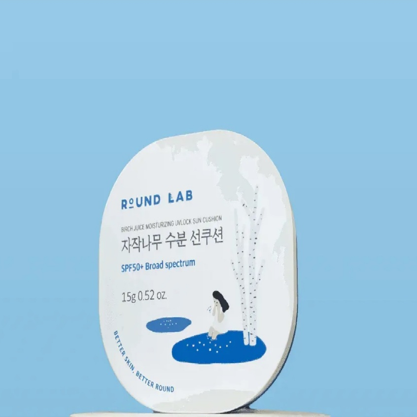 Round Lab Birch Juice Sun Cushion đệm chống nắng dưỡng ẩm nâng tông Hàn Quốc