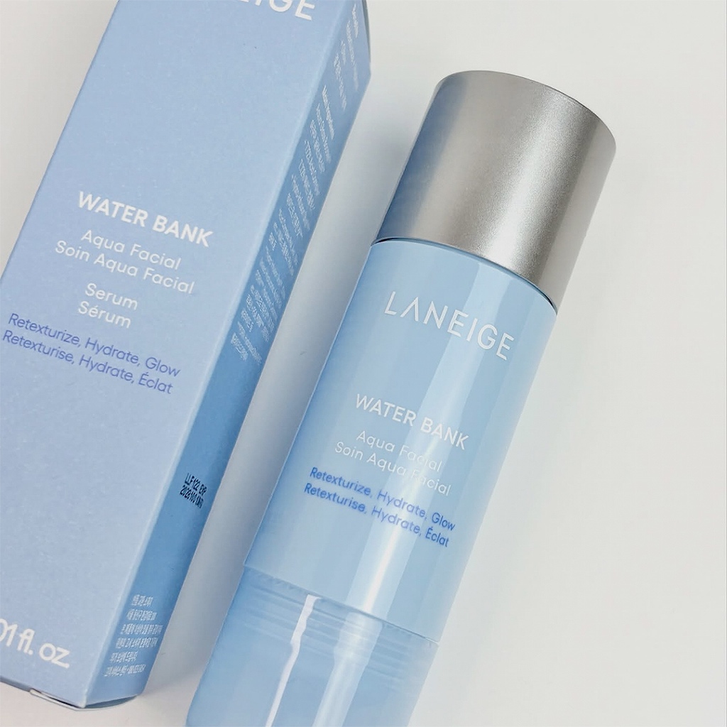 LANEIGE Water Bank Aqua Facial Serum (Booster Shot) 30ml - Retexturize, Hydrate, Glow, 7,7% Acid Com