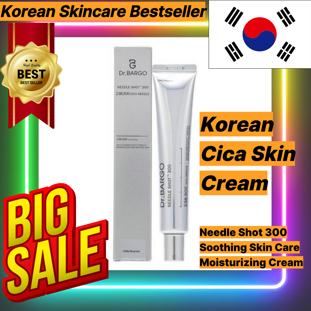 Dr.BARGO Needle Shot 300 Cica Cream Chăm sóc da Hàn Quốc Kem dưỡng ẩm làm dịu da mặt K-Beauty Skin C