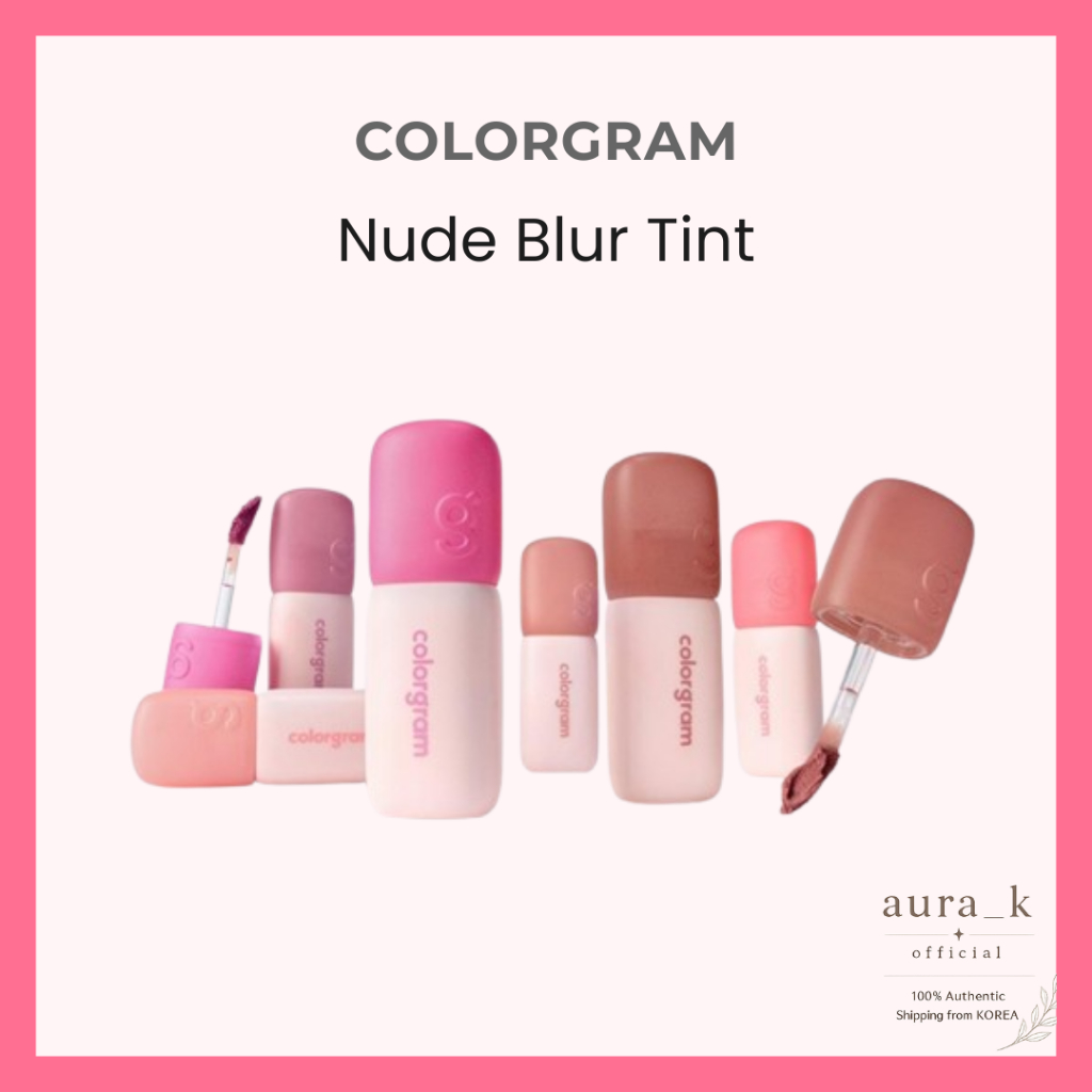 COLORGRAM Nude Blur Tint (27 Màu) Trang Điểm Hàn Quốc Blur Liptint Son Môi Độc Đáo Kbeauty Mềm Matte