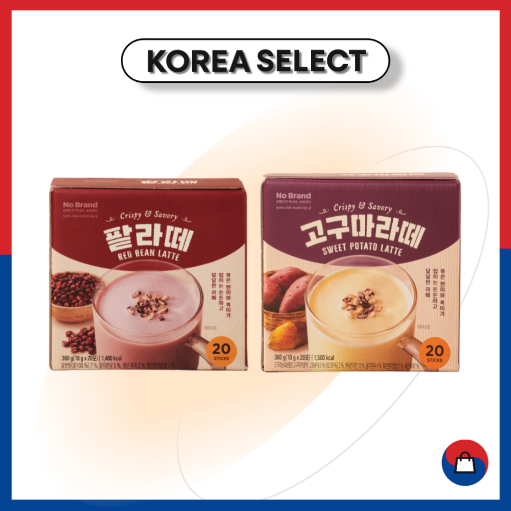 [Emart No Brand] Latte đậu đỏ Hàn Quốc / Latte khoai lang Hàn Quốc (20 que × 18 g)