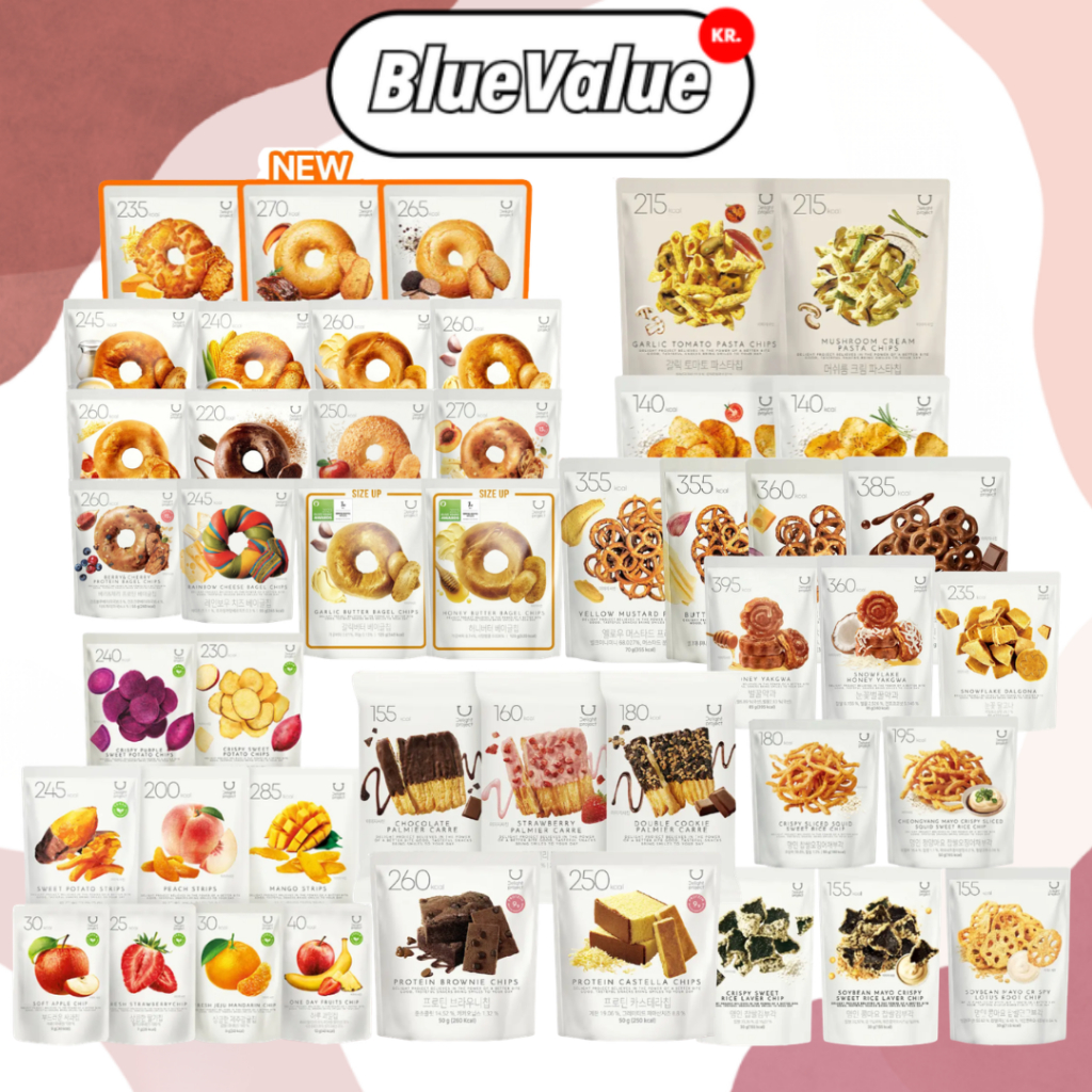 [Olive Young] Bộ sưu tập đồ ăn nhẹ Delight Project - Pretzel / Bagel Chips / Pasta Chips / Khoai lan