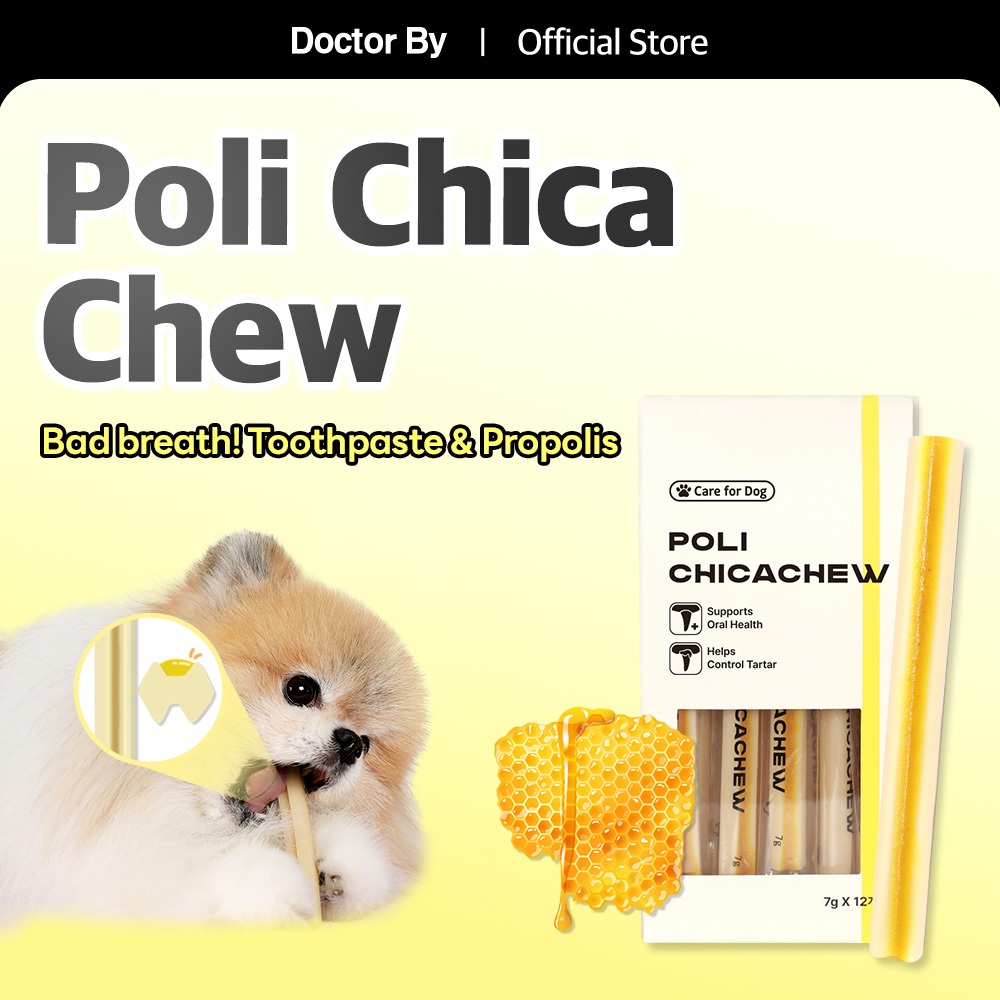 [Doctor By POLI DENTAL CHEW] Dog Dental Chew Gum Kem đánh răng hôi miệng Kem đánh răng miễn dịch keo