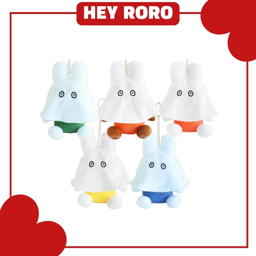 [MIFFY] Búp bê móc khóa quyến rũ Ghost Miffy Cute Bag 1p (Cam / Xanh / Vàng / Nâu / Xanh)