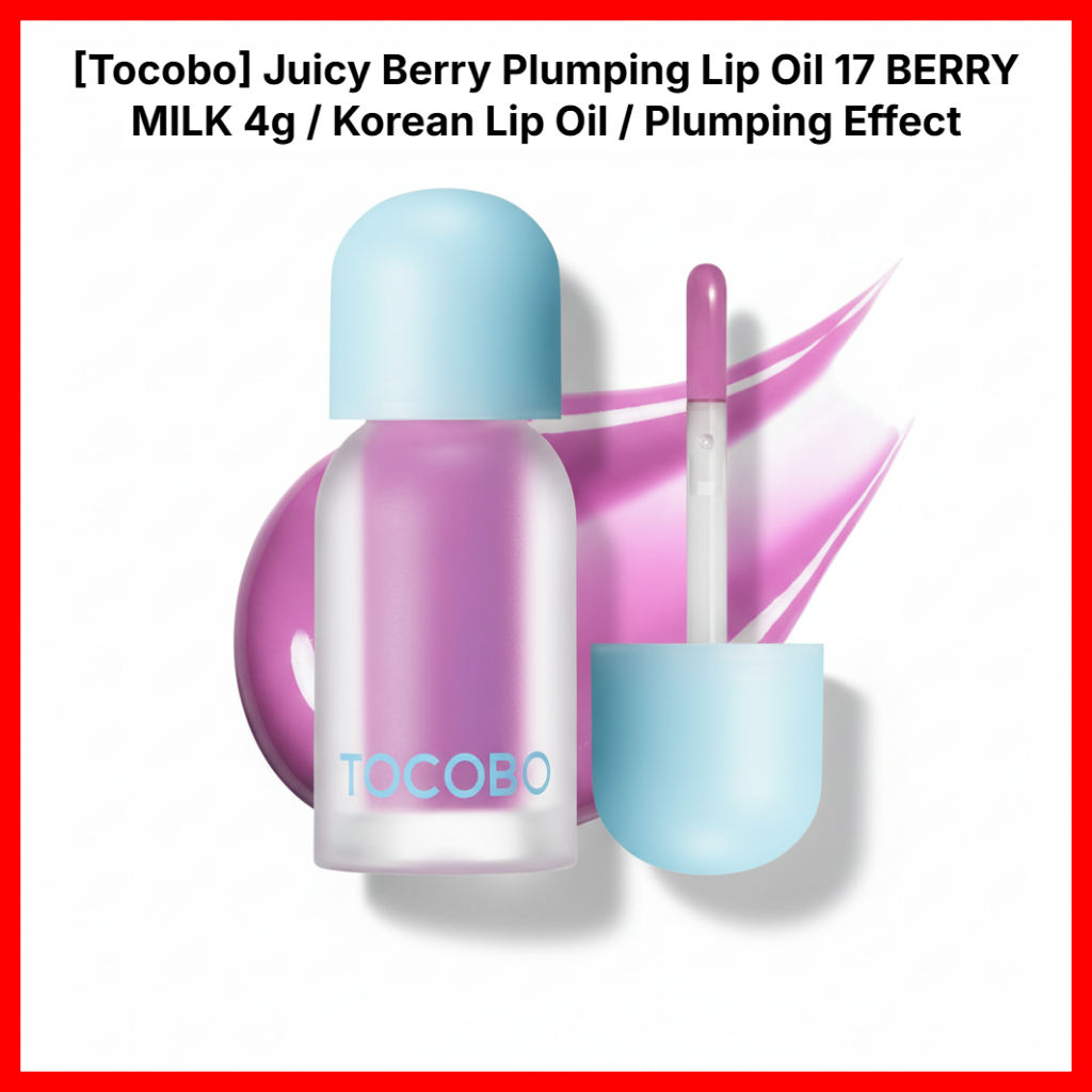 [Tocobo] Dầu dưỡng môi Juicy Berry Plumping 17 BERRY SỮA 4g / Dầu môi Hàn Quốc / Hiệu ứng Plumping /