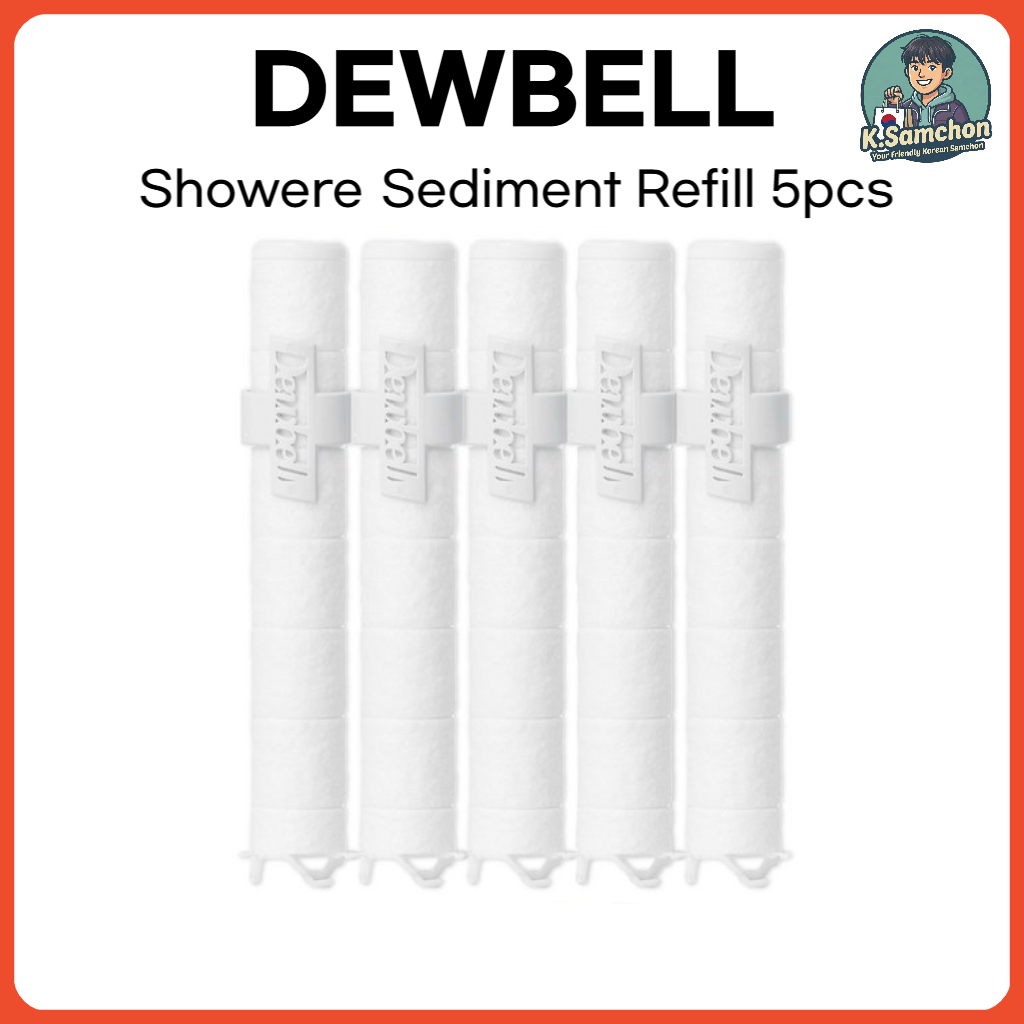 Dewbell Showere Trầm tích Refill 5 Bộ lọc Loại bỏ rỉ sét Vòi hoa sen Máy lọc nước thay thế Hàn Quốc