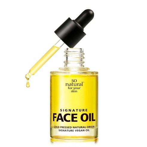So Natural Signature Face Oil 30ml Vegan Facial Oil Dưỡng ẩm Glow Care Sunflower Jojoba Argan Dầu da