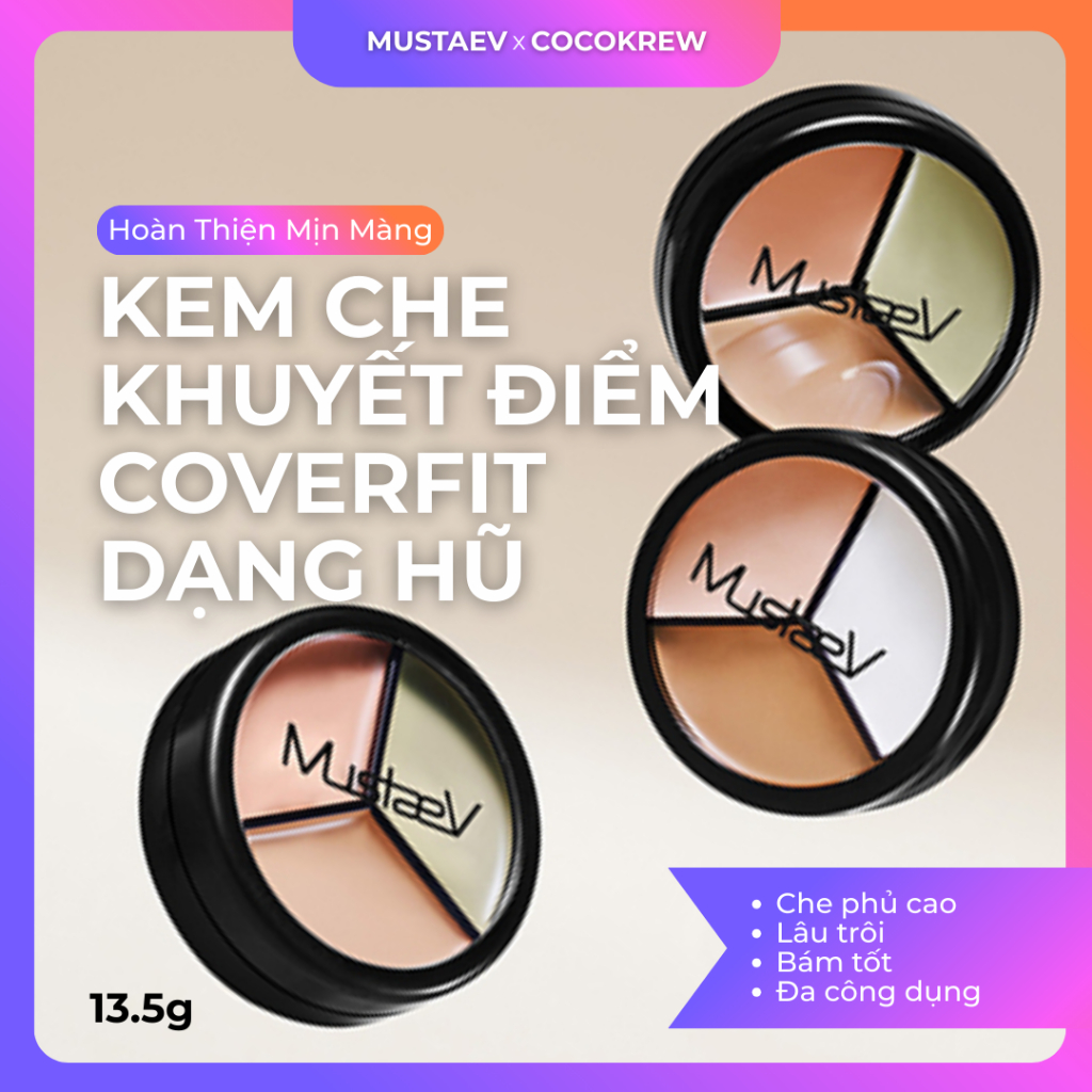 Kem Che Khuyết Điểm Nồi Mustaev Coverfit 13,5g – Độ Phủ Cao & Hoàn Thiện Lâu Dài
