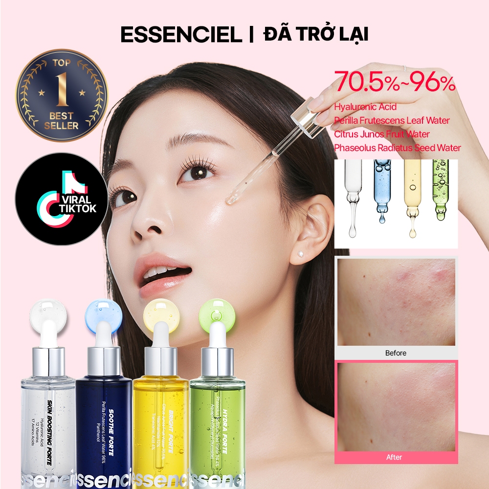 [ESSENCIEL OFFICIAL | COMEBACK ƯU ĐÃI ĐẶC BIỆT] Essenciel Bộ 4 Serum Dưỡng Da 50ml – Làm Dịu & Sáng 
