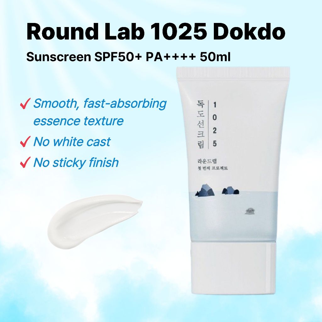 Kem chống nắng Round Lab 1025 Dokdo SPF50 + PA + + +, 50ml, Kem chống nắng da nhạy cảm