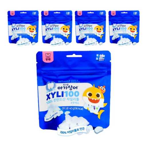 Kẹo Baby Shark Xylitol Không Đường | Xylitol Phần Lan 100% | Nhập khẩu Hàn Quốc