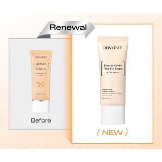 [DEWYTREE] Kem chống nắng nâng tông Urban Shade Cover & Fit Sun 40ml ☀️ SPF50+ PA++++ | Che khuyết điểm, Kiềm dầu | Không gây bí da (Mẫu mới)
