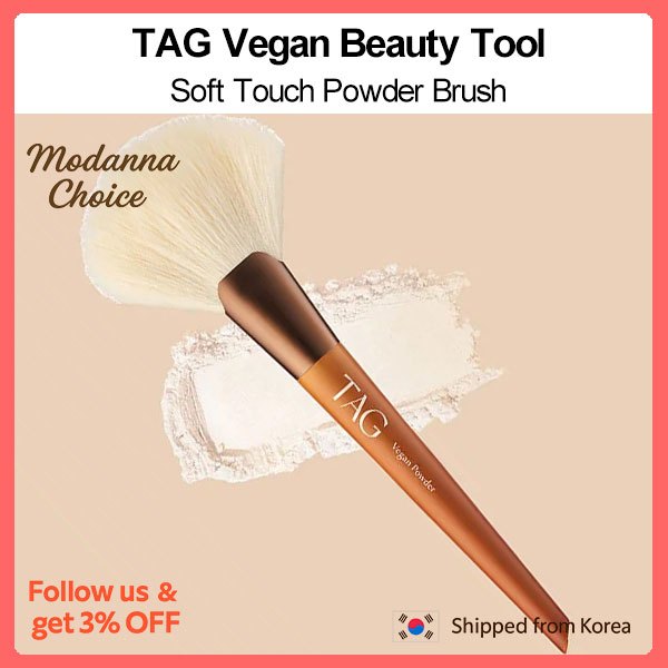 DAISO Vegan Powder Makeup Brush Soft Face Blush Foundation Cosmetic Brush