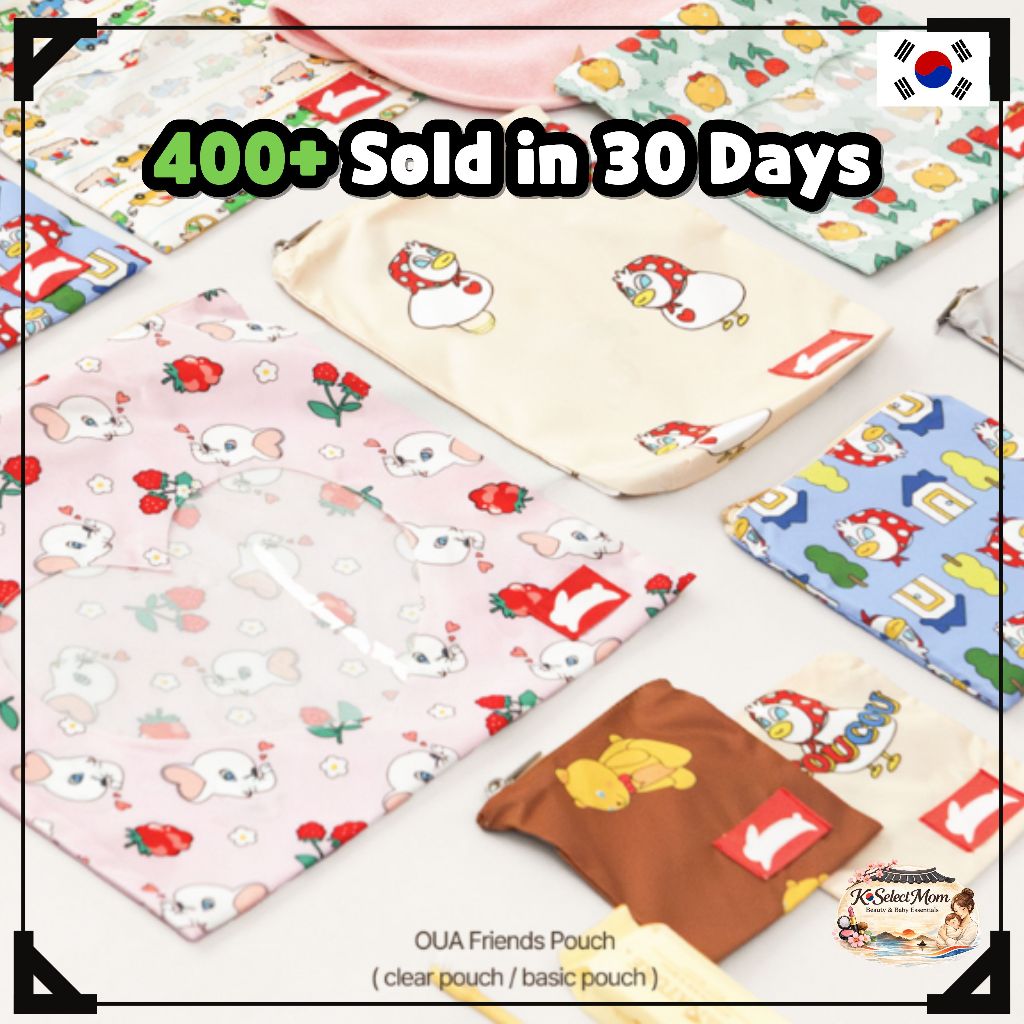 Bộ túi đựng mẫu giáo chống thấm nước dễ thương OUA Studio (4 cái)