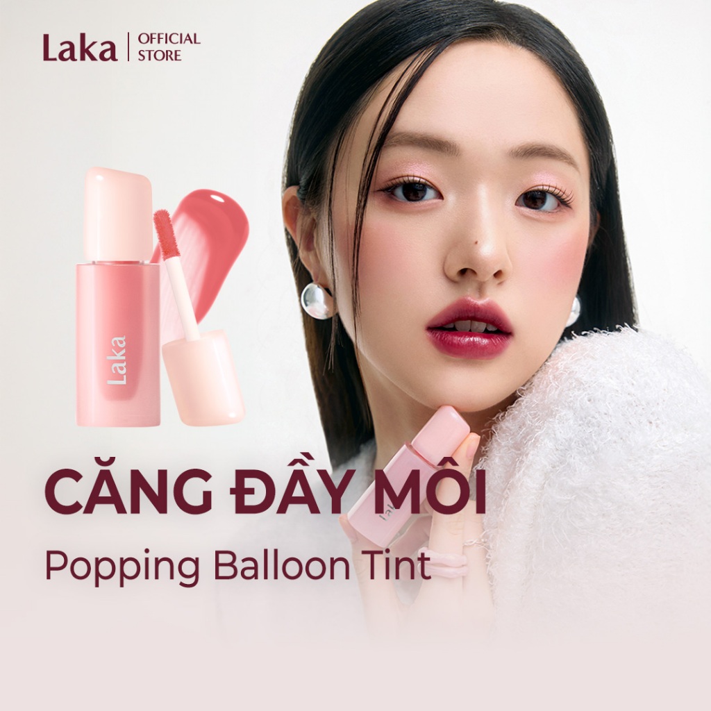 [Laka Official] Son tint cay bóng Hàn Quốc – Lì nhẹ, bóng đẹp, the môi độc đáo LAKA Popping Balloon 