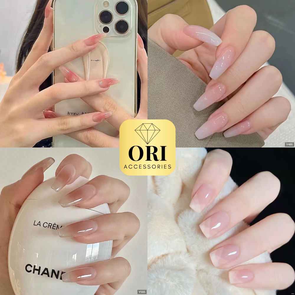 Móng Tay Giả Nail Box Đính Đá Đính Charm Kiểu Dài Màu Hồng Đen ORI ACCESSORIES ZX10 | BigBuy360 - bigbuy360.vn