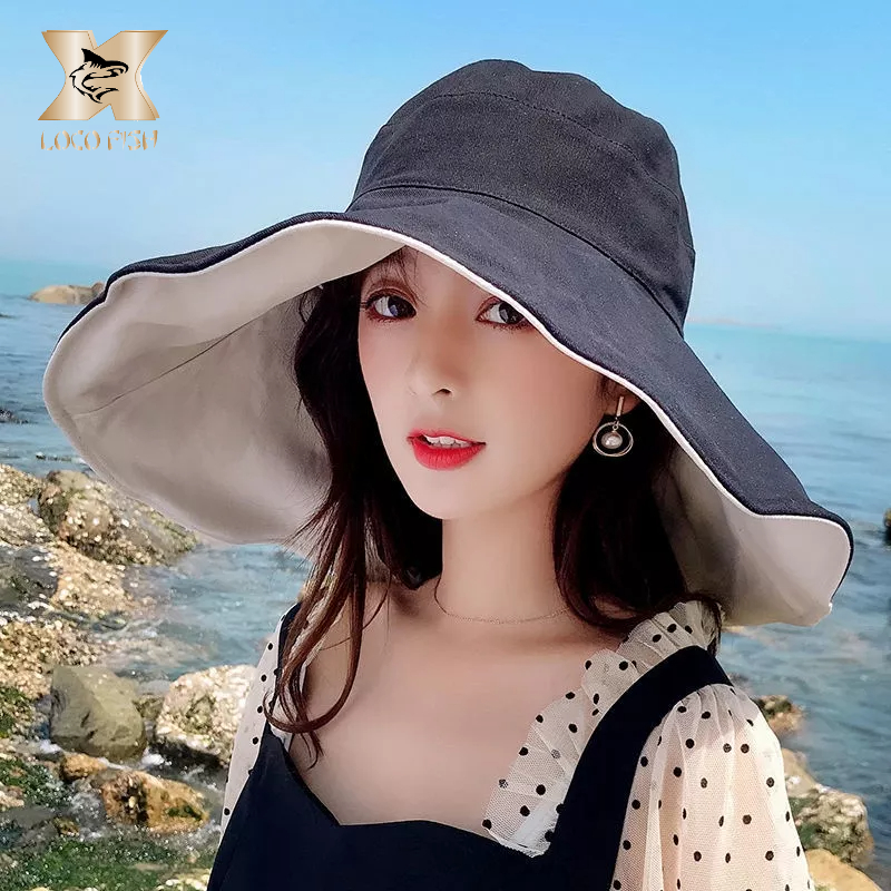 Nón tai bèo LOCO FISH rộng vành chống nắng thời trang mùa hè phong cách Hàn Quốc cho nữ