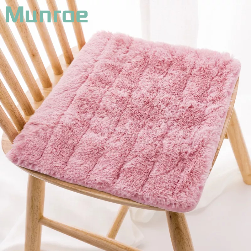 Đệm Ngồi Văn Phòng Vải Lông Nhung Màu Trơn Ấm Áp