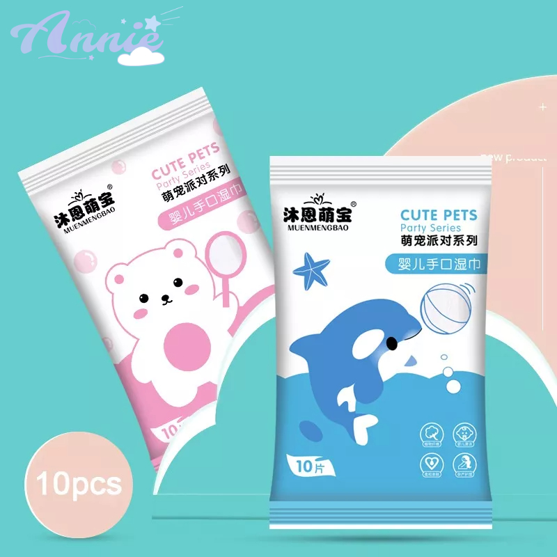 Set 10 Gói Khăn Giấy Ướt Lau Tay Cho Bé