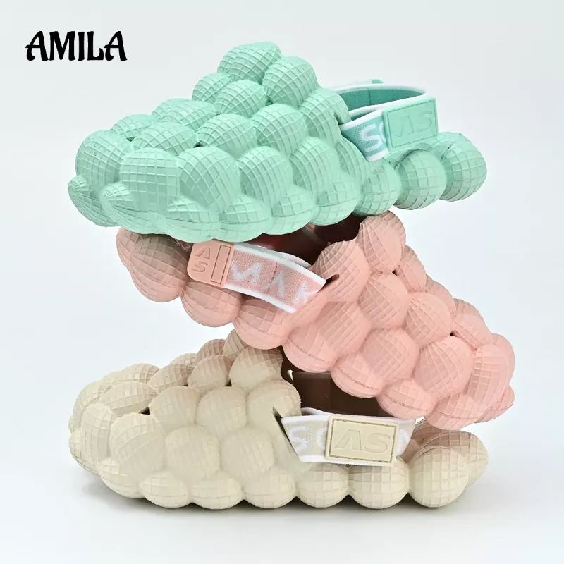 Dép AMILA đế dày bít mũi EVA thời trang mùa hè cá tính dành cho bé trai và bé gái