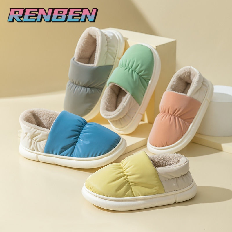 Dép bông đi trong nhà RENBEN che phủ toàn diện chống thấm nước tùy chọn màu sắc dành cho nữ