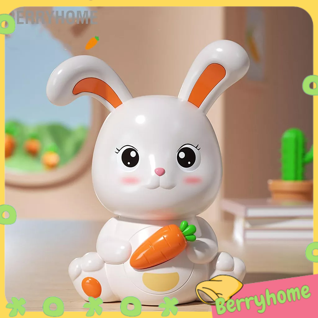 Ống Heo Tiết Kiệm Hình Thỏ Bunny Dễ Thương Bằng Nhựa Chống Rơi Cho Quà Tặng BerryHome~