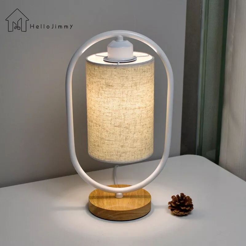 JJT Đèn Ngủ Để Bàn Bằng Gỗ Trơn Đơn Giản Sáng Tạo Kiểu Bắc Âu
