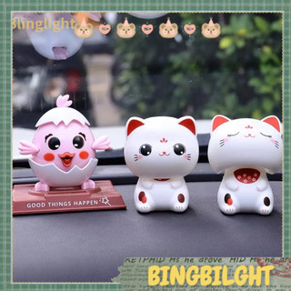 [Cực phẩm] Trang trí mèo dễ thương Đèn cảm ứng năng lượng mặt trời Mèo may mắn gật đầu cho nhà hàng Bảng điều khiển xe hơi Blingblight