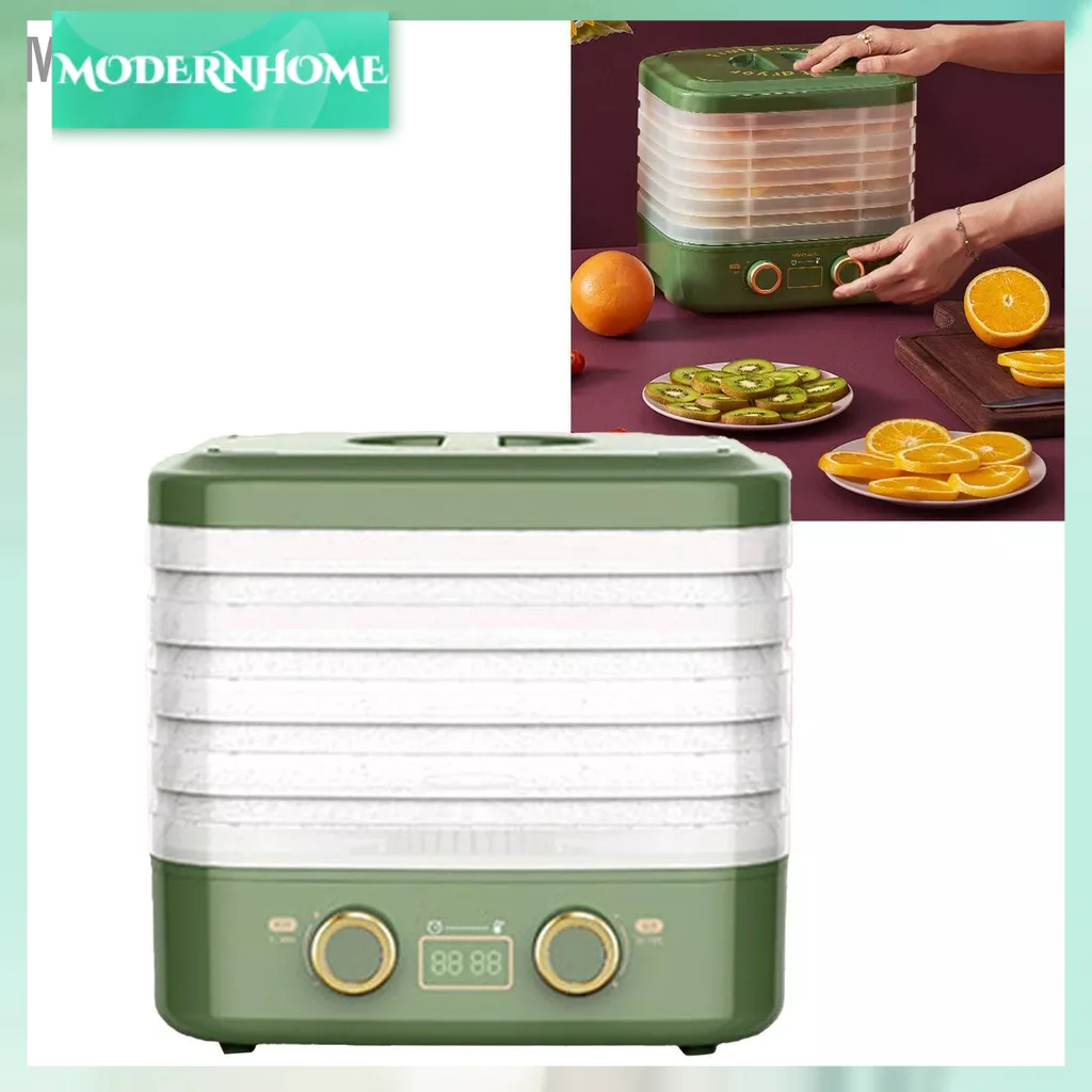 ModernHome Máy sấy trái cây 5 khay hẹn giờ Tiếng ồn thấp Kiểm soát nhiệt độ thực phẩm đa chức năng 220V