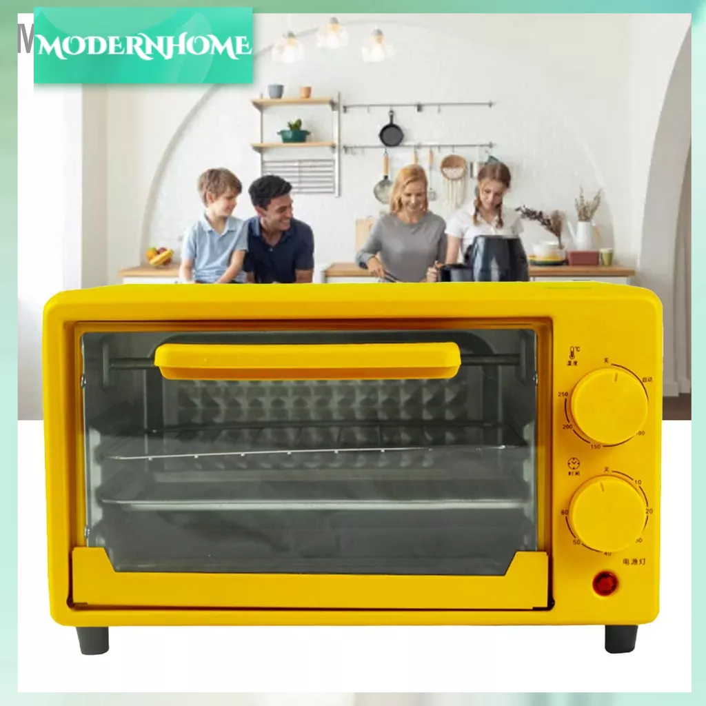 ModernHome Lò Nướng Mini 12L 600W Đa Năng Để Bàn Họa Tiết Dễ Thương Cho Bếp Gia Đình Phích Cắm AU