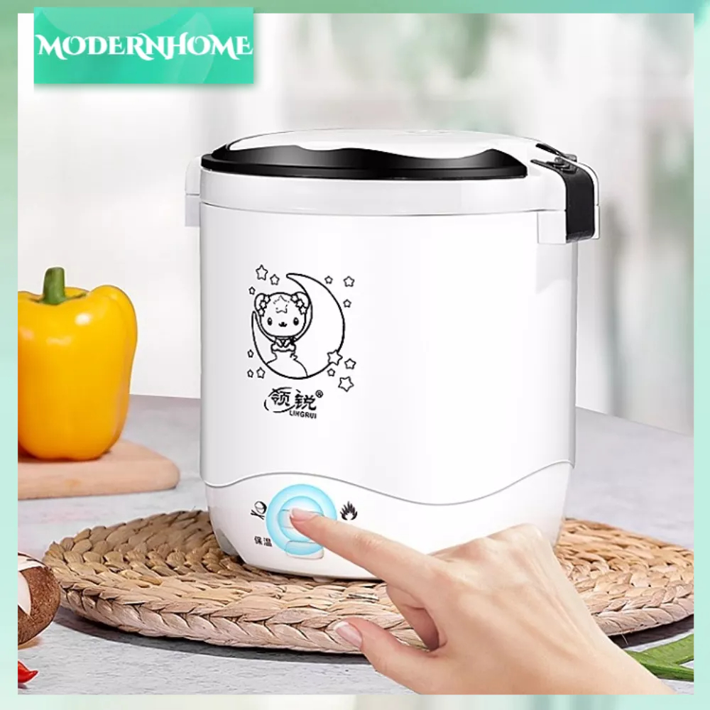 ModernHome Nồi nấu ngũ cốc mini 1.2L cơm điện du lịch di động nhiều món súp Hầm Bột yến mạch