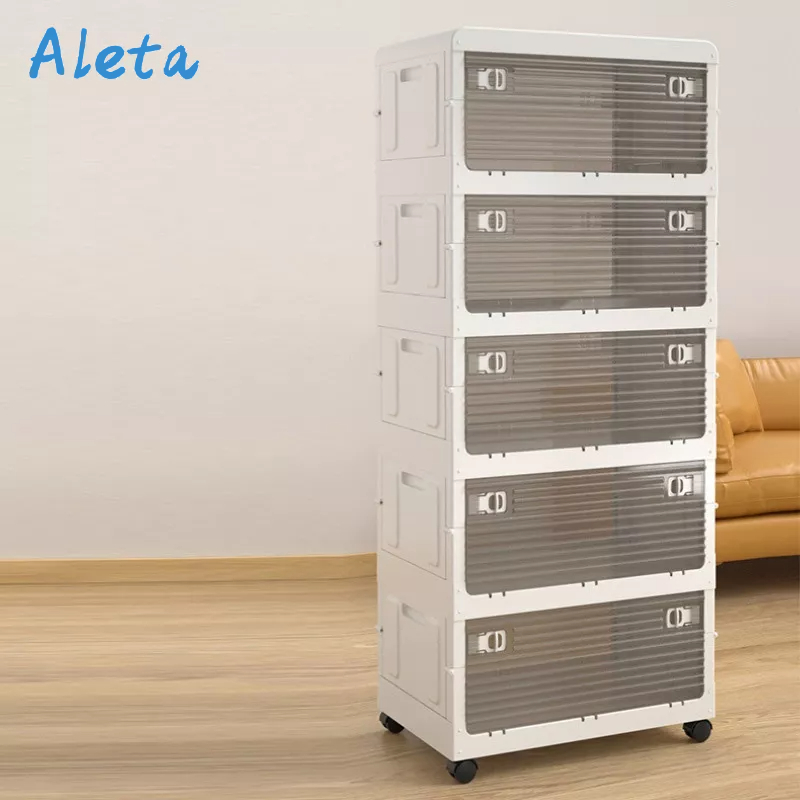 Aleta Tủ Đựng Đồ Ăn Vặt / Đồ Ăn Vặt Bằng Nhựa Không Cần Lắp Đặt Có Thể Gập Lại Cho Phòng Khách / Tủ Quần Áo Trẻ Em