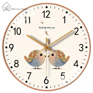 JJT    HellojimmyĐồng Hồ Treo Tường Hình Tròn 20cm Không Ồn Họa Tiết Hoạt Hình Dễ Thương