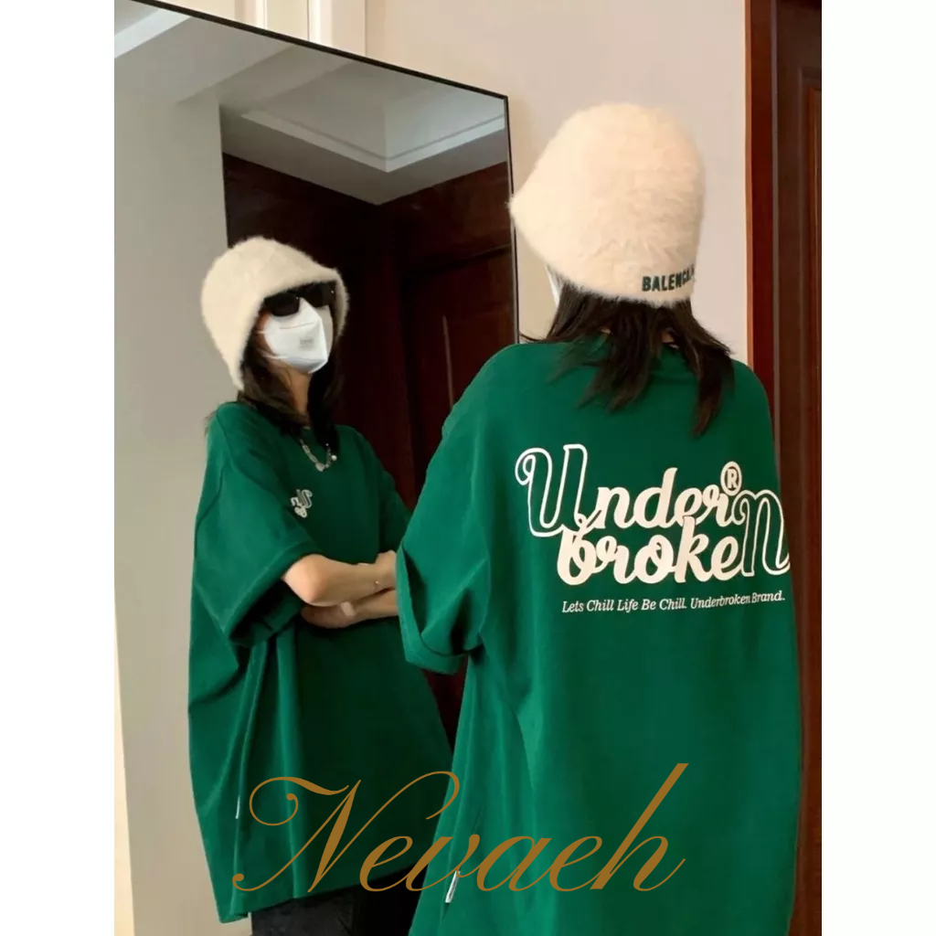 Áo Thun Dáng Rộng In Chữ Phong Cách retro Mỹ Thời Trang Xuân Hè Dành Cho Nữ