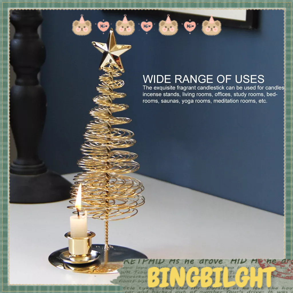 Khay Đựng Nến Kim Loại Cây Thông Giáng Sinh Tealight Đèn Chân Nến Đồ Trang Trí Ả Rập Nhà Cửa Blinglight