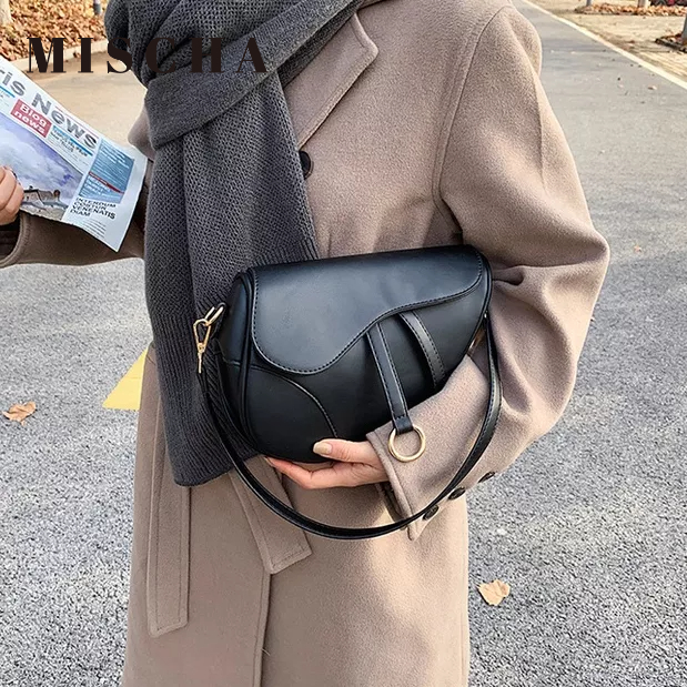 MISCHA Túi Đeo Chéo Vai Bằng Da PU Thời Trang Sành Điệu Cho Nữ