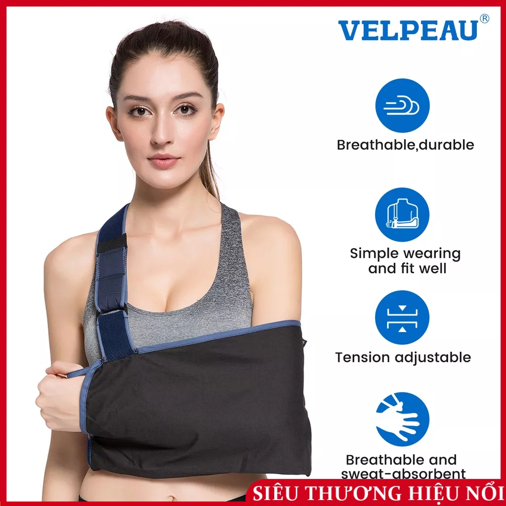 VELPEAU Đai Đeo Tay Đai Đeo Tay Cho Giấc Ngủ Mỏng Nhẹ Đai Đeo Y Tế Dành Cho Người Bị Gãy Và Gãy Xương Có Thể Điều Chỉnh Cổ Tay Khuỷu Tay Cẳng Tay Và Hỗ Trợ Vòng Xoay