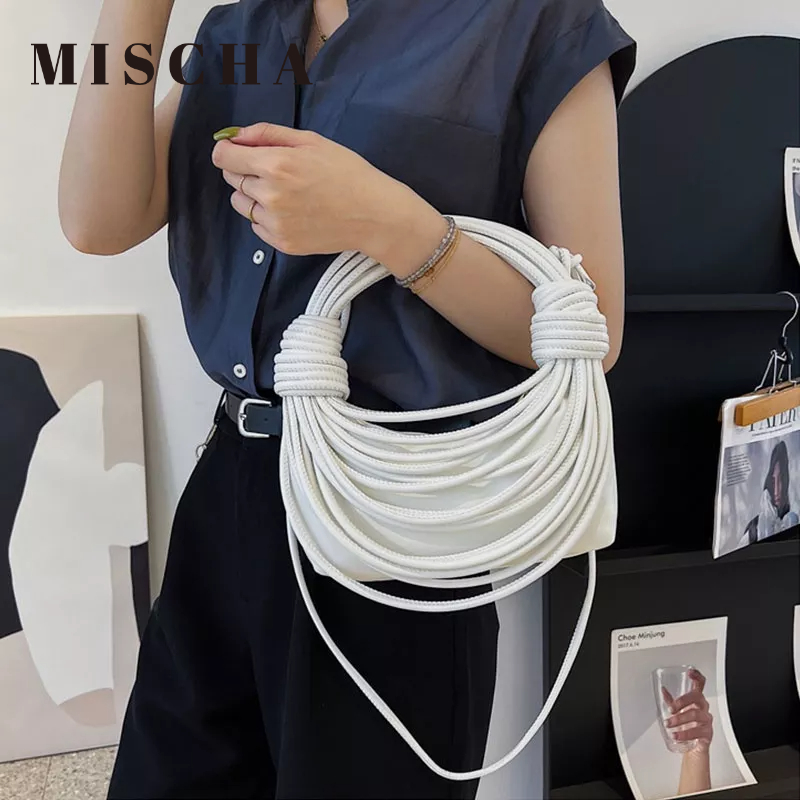 Túi Đeo Vai MISCHA Chất Liệu Da PU Cao Cấp Thiết Kế Thắt Nút Thời Trang Thường Ngày