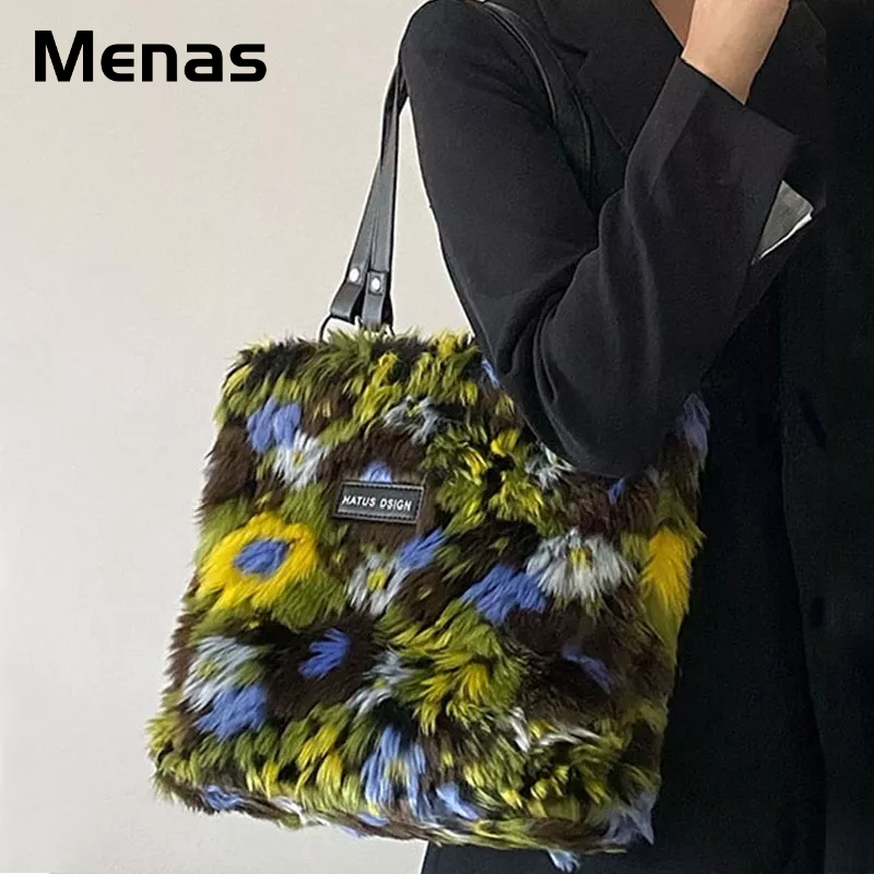 Menas Túi tote Đeo Vai Vải Bông Mềm Mịn Họa Tiết Tranh Sơn Dầu Nghệ Thuật Thời Trang Mới Dễ Phối Đồ