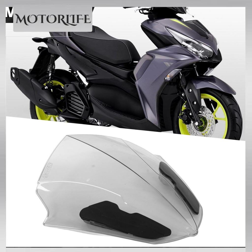 Motorlife Kính chắn gió xe máy làm lệch hướng thay thế đạp đua màu xám Thay cho AEROX155 NVX155